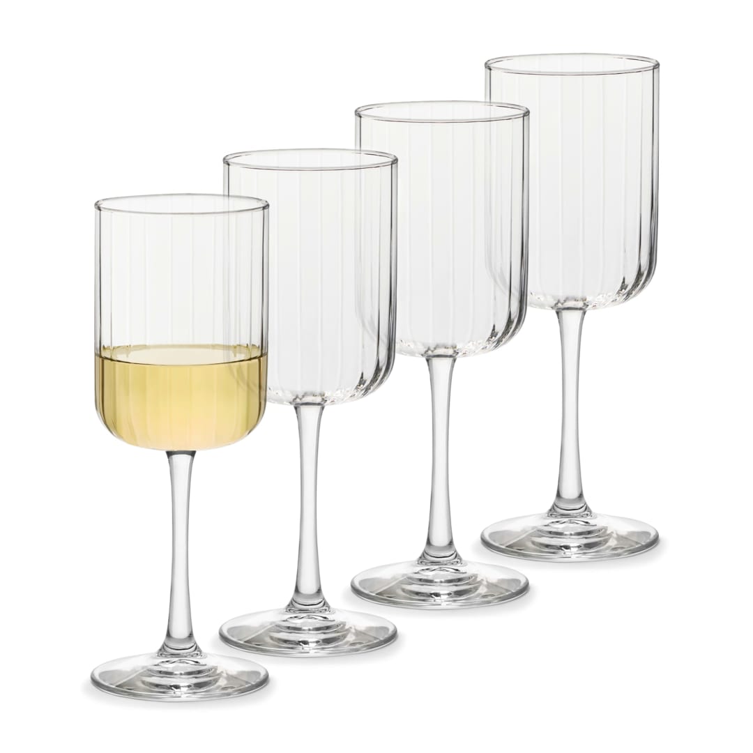 Libbey Paneled All Purpose Wine Glasses, 13.5-ounce, Set of 4