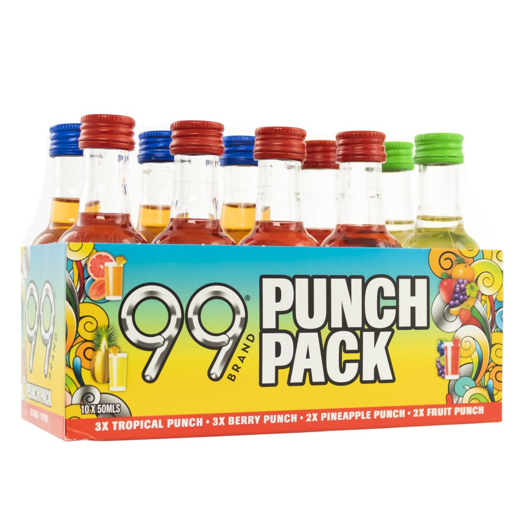 99 Punches Variety Liqueur 10 Pack 50ml 99 Proof