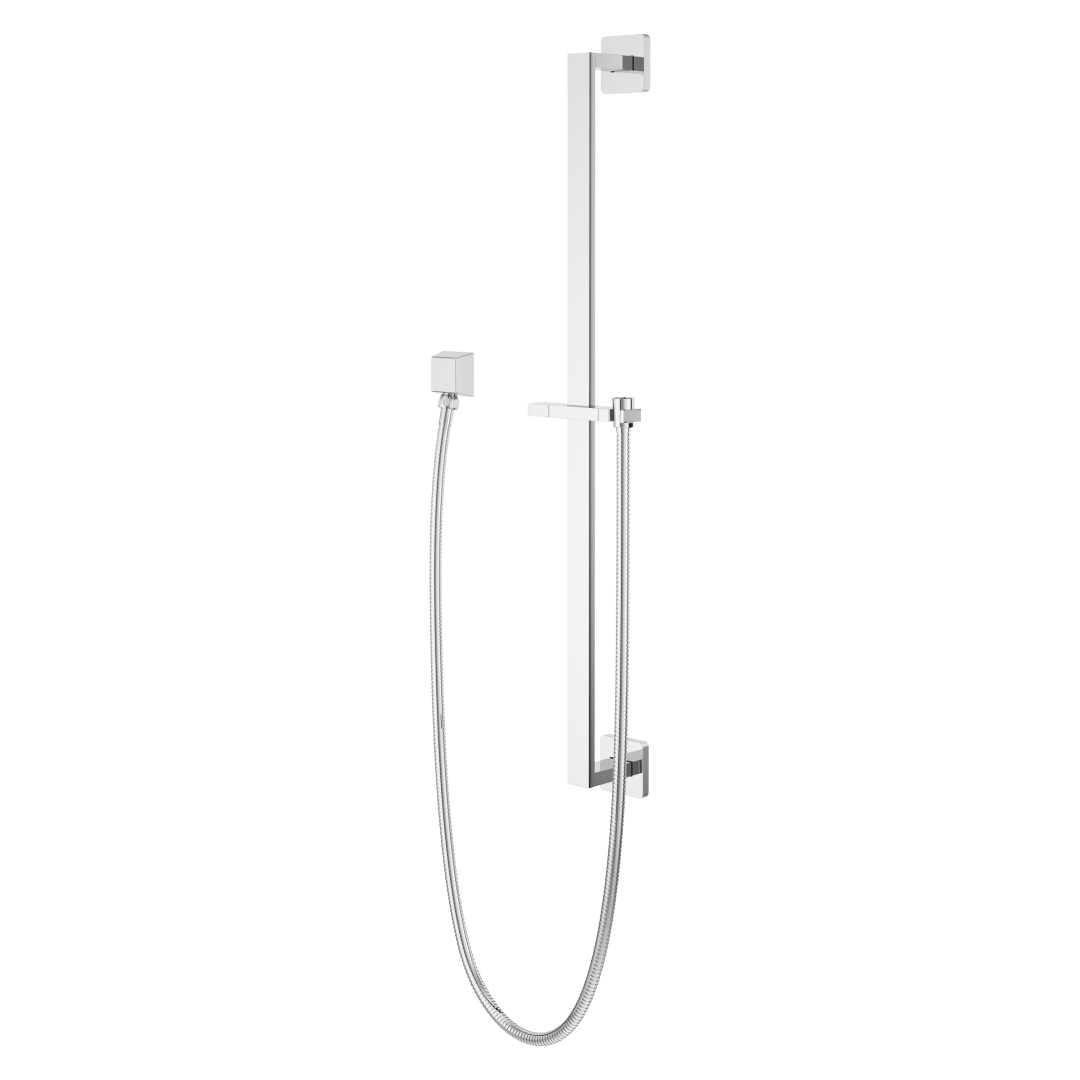 Modern Square Adjustable Slide Bar Kit in Polished Chrome