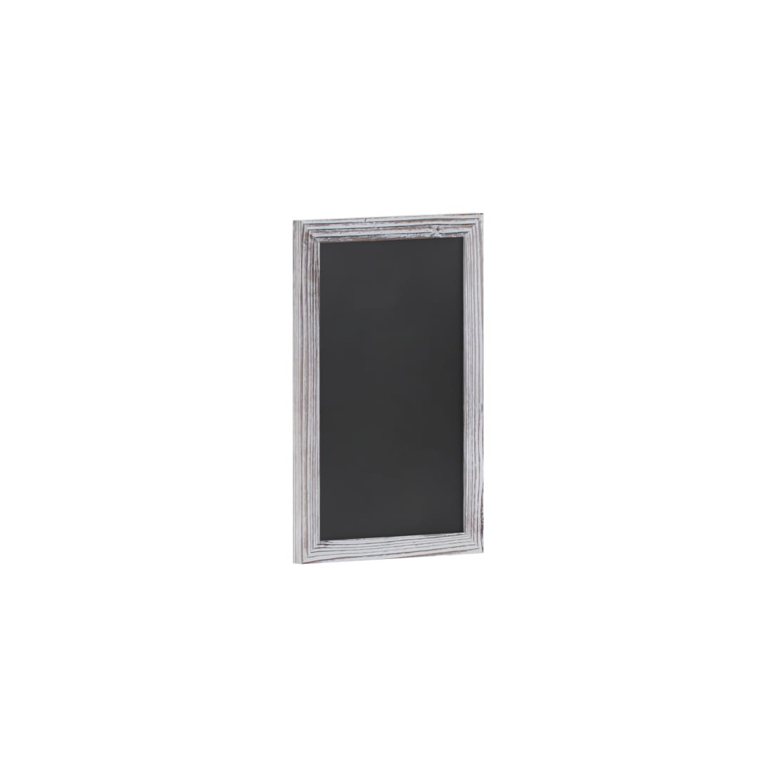 Canterbury 11" x 17" Whitewashed Wall Mount Magnetic Chalkboard Sign with Eraser, Hanging Wall Chalkboard Memo Board for Home, School, or Business