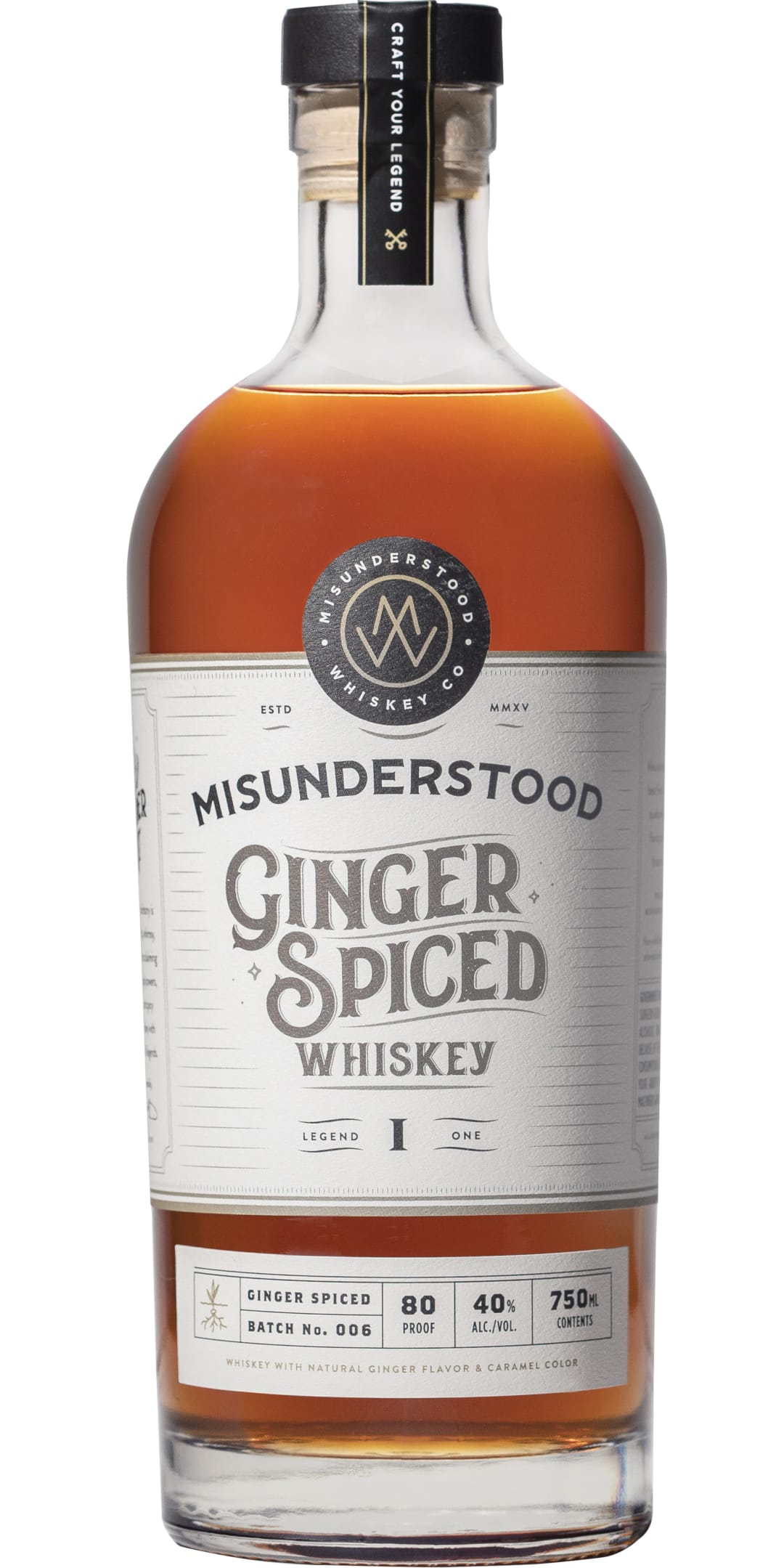 Misunderstood Ginger Spiced Whiskey 750ml 80 Proof