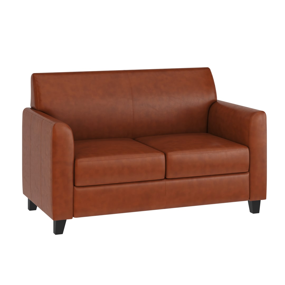 HERCULES Diplomat Series Cognac LeatherSoft Loveseat