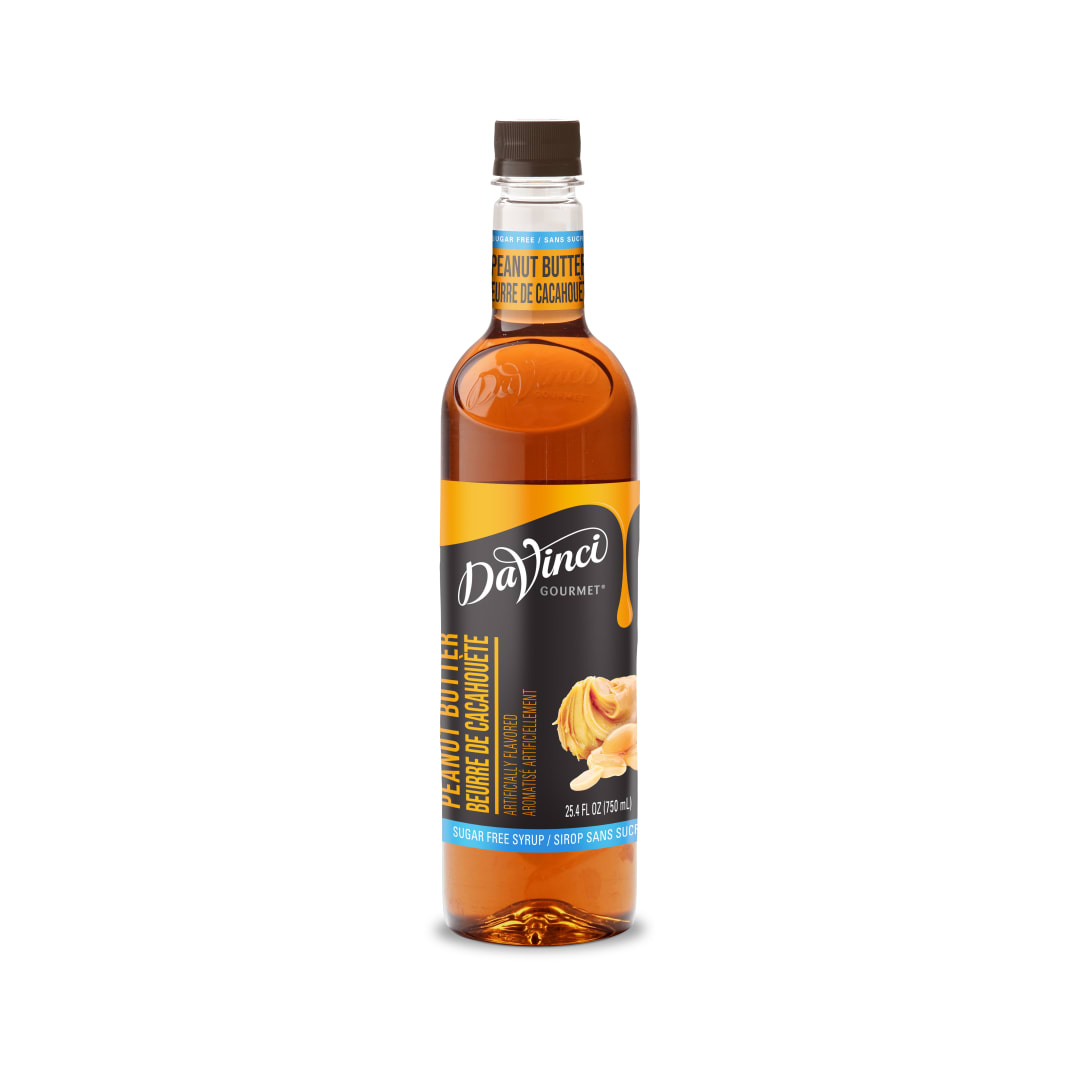 DaVinci Gourmet Sugar Free Peanut Butter Syrup, Plastic Bottle, 4 x 750 mL