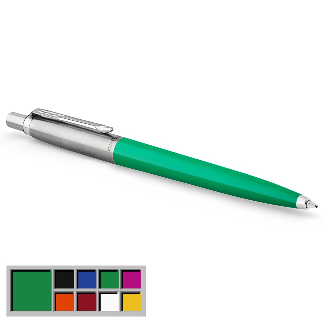 Parker Jotter Originals colección de bolígrafos | acabado retro verde | punta mediana | tinta azul