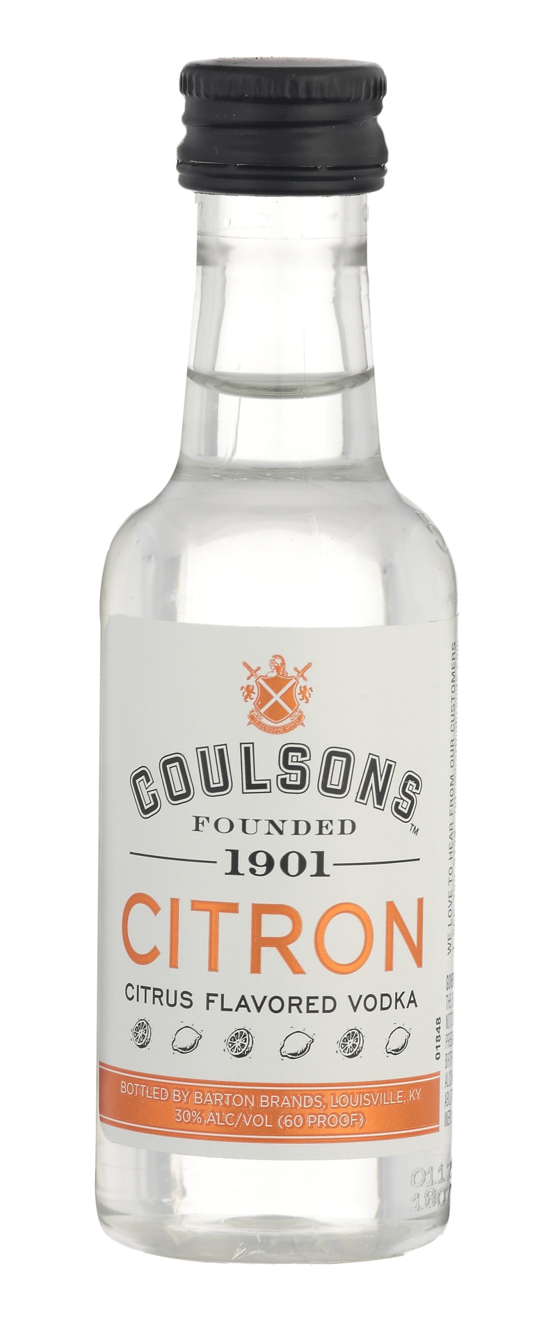 Coulsons Citrus Vodka 50ml 60 Proof