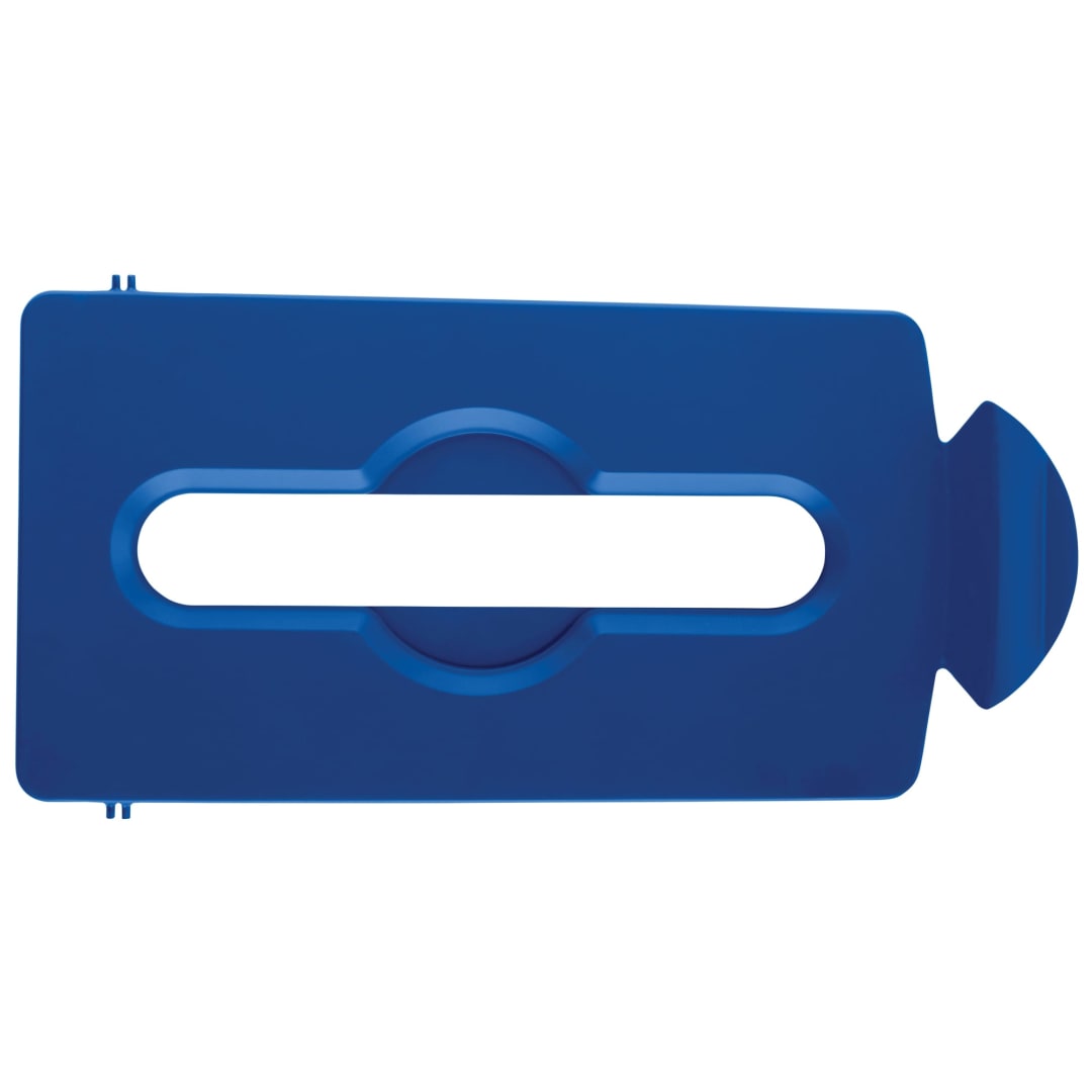 Slim Jim® Recycling Station Paper Slot Lid Blue