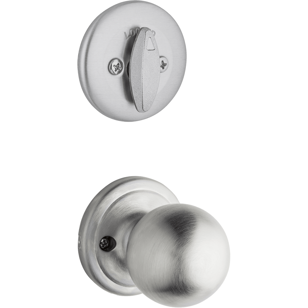 604 Single Cylinder Interior Pack w/Circa Knob for Kwikset Series Handlesets in Satin Chrome