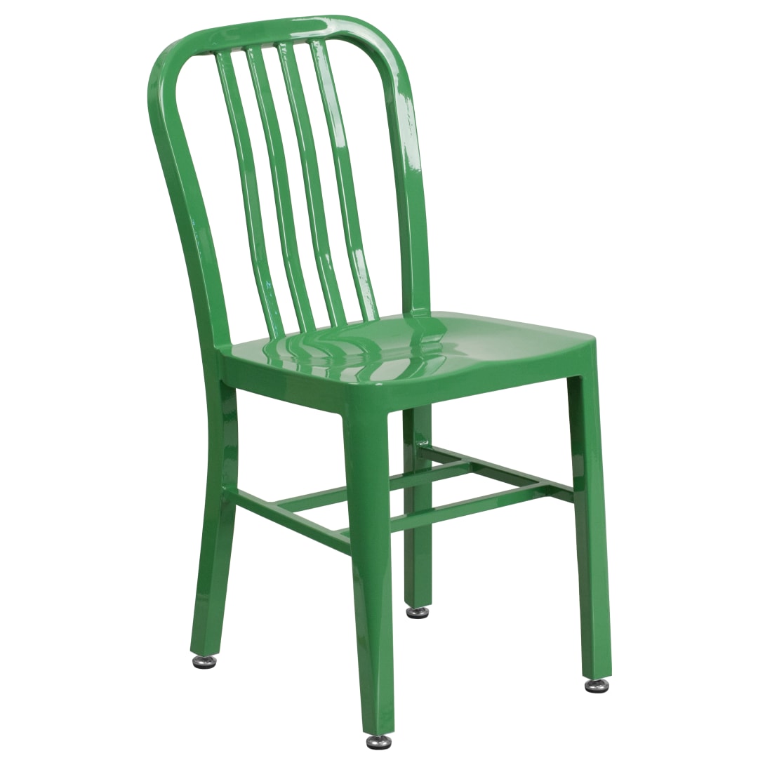 Gael Commercial Grade Green Metal Indoor-Outdoor Chair