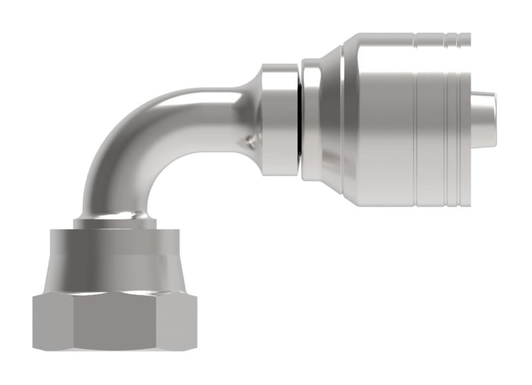 1/4 FEM ORS 90D X 3/8 HYD HOSE FITTING