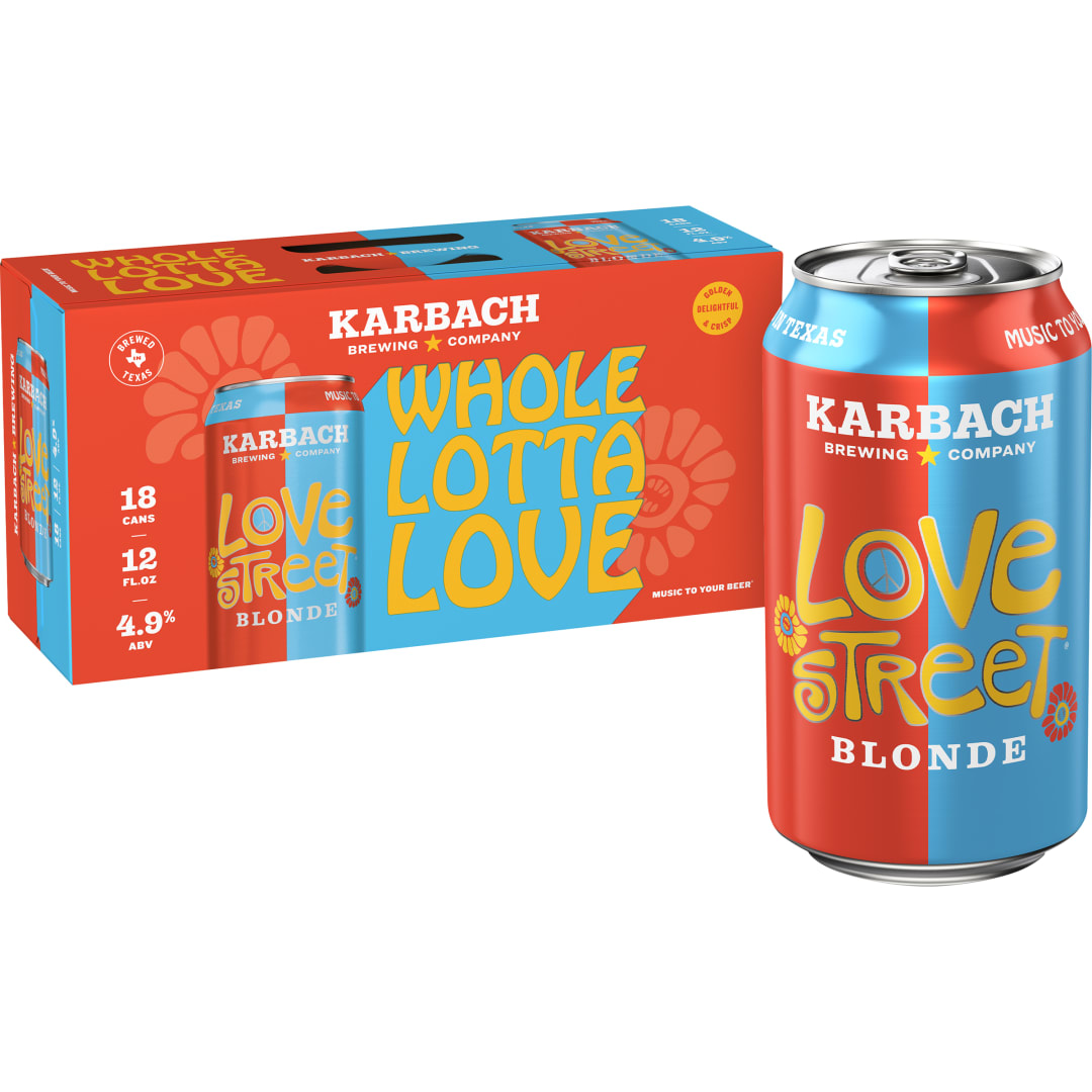 Karbach Love Street Blonde, 12oz. Can 18 pack