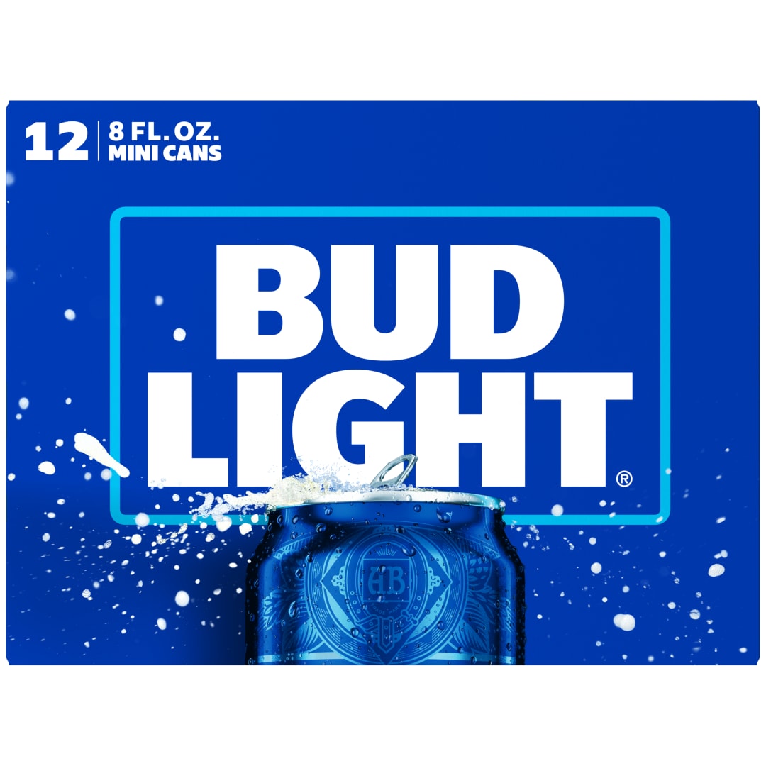 Bud Light Beer, 12 Pack Beer, 8 FL OZ Cans