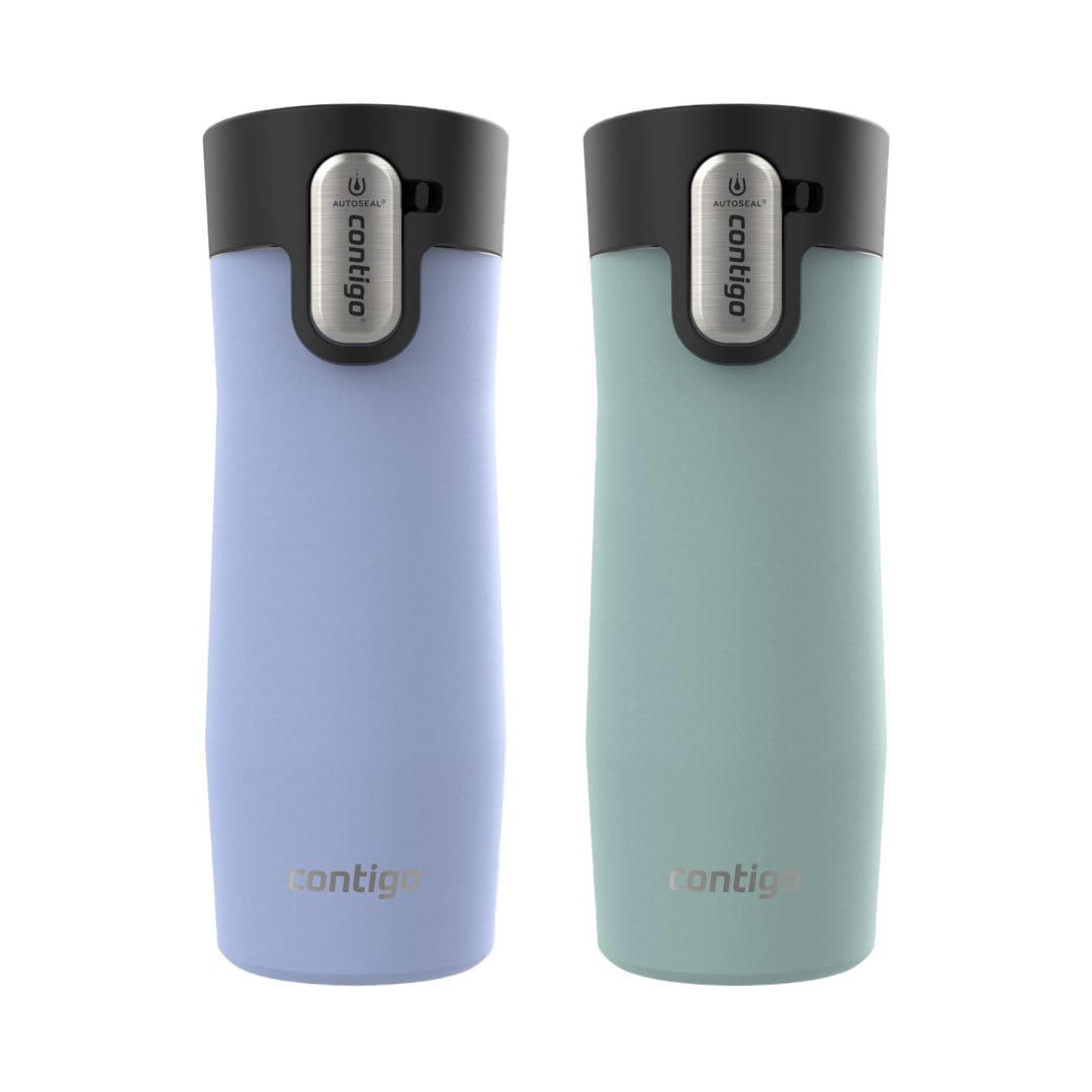 Contigo AUTOSEAL West Loop Vacuum-Insulated Stainless Steel Travel Mug with Easy-Clean Lid, 16 oz (473 mL), 2-Pack