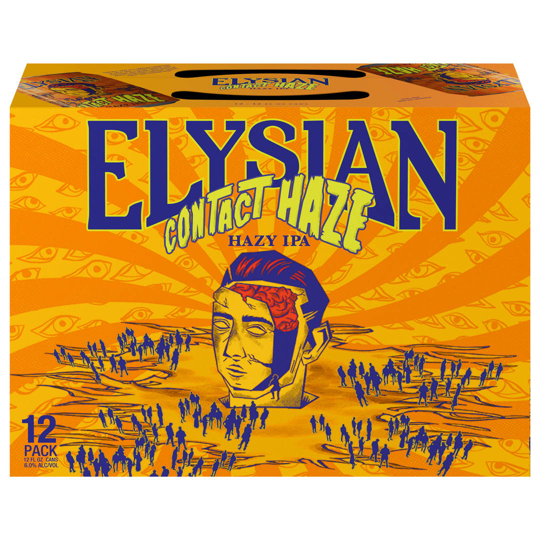 Elysian Contact Haze IPA 12x12 oz Can Pack CARRIER - Craft Direct
