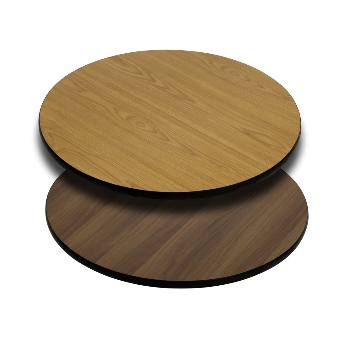 Glenbrook 30'' Round Table Top with Natural or Walnut Reversible Laminate Top