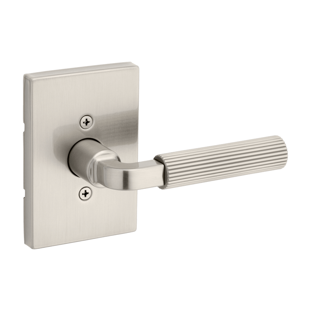 Mirada Rectangular Dummy Lever in Satin Nickel with Microban Protection