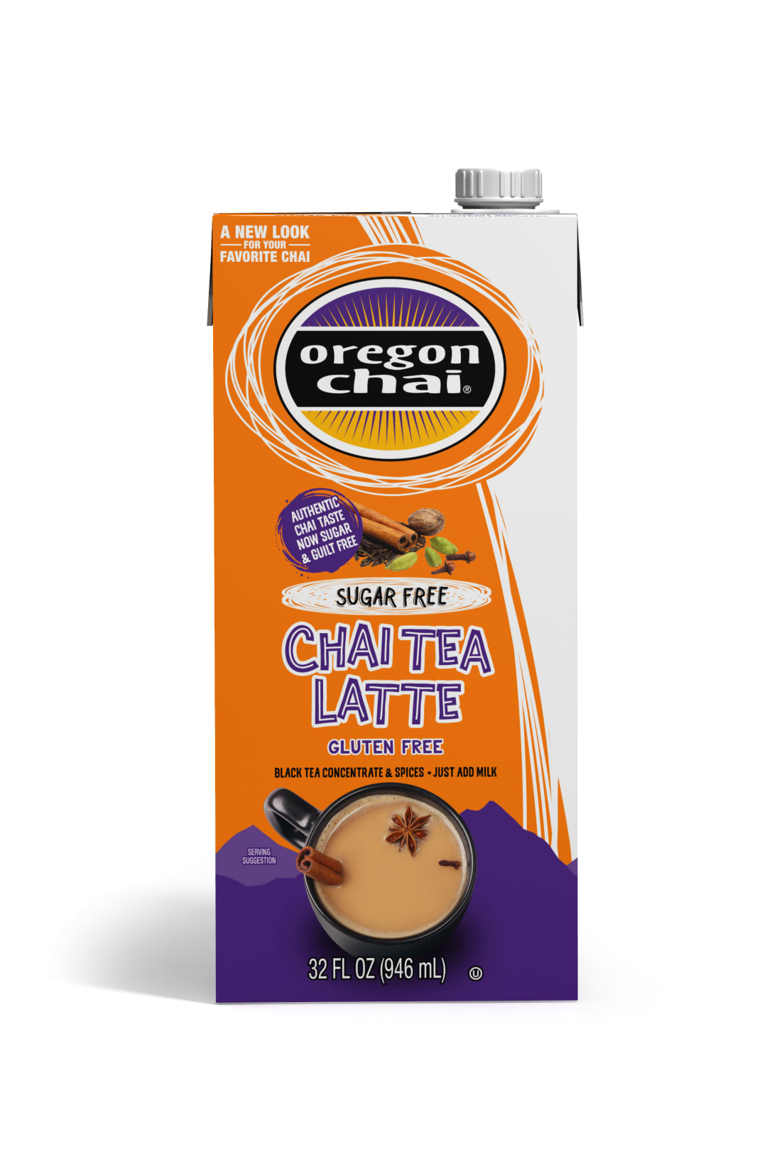 Oregon Chai Sugar Free Chai Concentrate, 6 x 32 fl oz