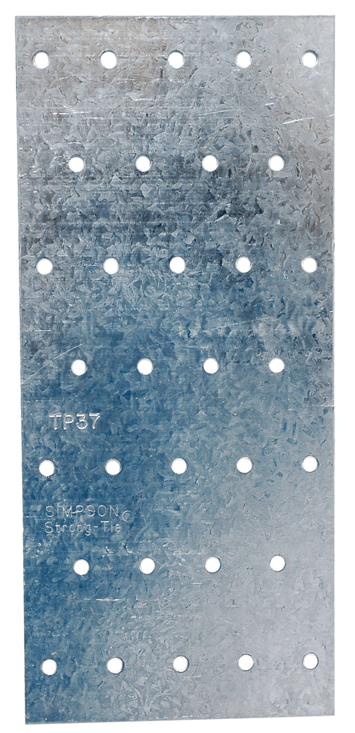Simpson Strong-Tie TP37 TP 3-1/8 in. x 7 in. 20-Gauge Galvanized Tie Plate (Pack of 100)
