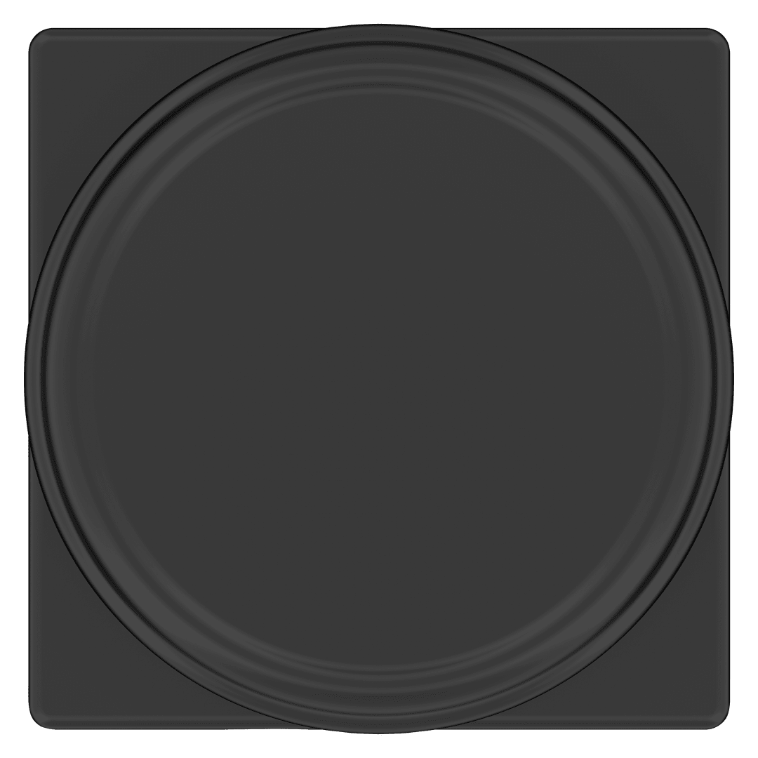 Maven Hall/Closet Knob w/ Square Rose in Matte Black