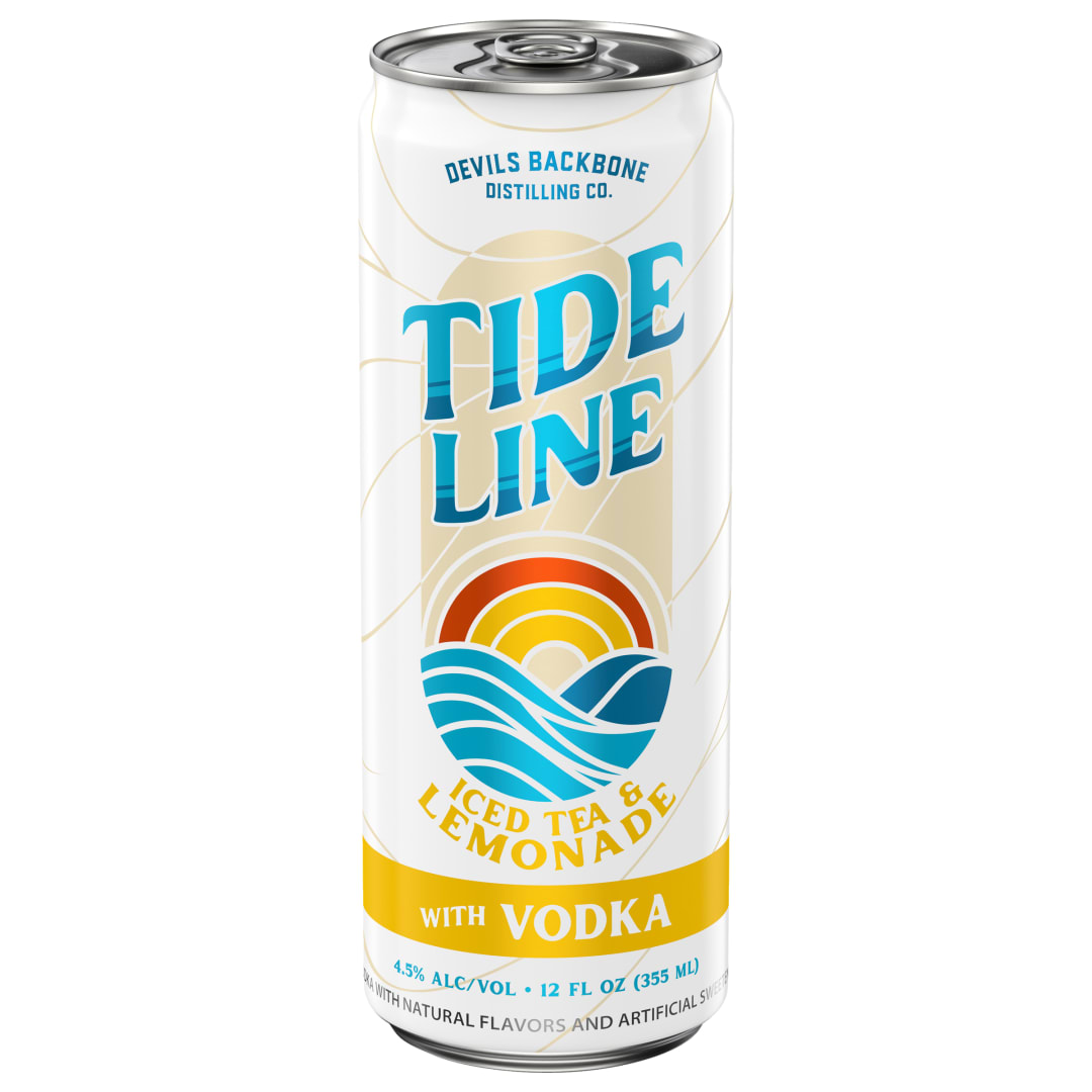 Devils Backbone Tide Line Iced Tea and Lemonade with Vodka 12 oz Single CAN Sleek 4_5ABV - Plain Aluminum - Standard Gloss - Craft Direct