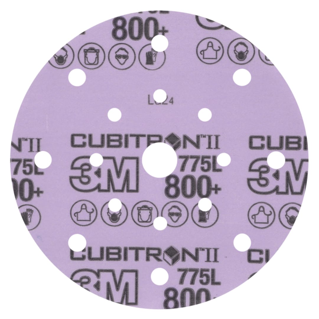 3M™ Cubitron™ II Hookit™ 775L Film Disk, 800+ 3MIL, 150 mm, 17HL, Die 600FL