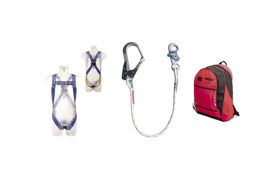 3M™ Protecta® Düşüş Koruma Hava Kaldırma Kısıtlama Seti, Evrensel Emniyet Kemeri, 1 m Lanyard, Sırt Çantası, 1160068
