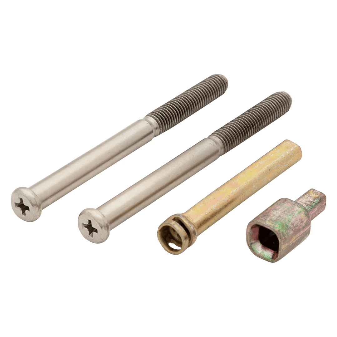 Deadbolt Mounting Screws for Thick Door in Satin Nickel Finish