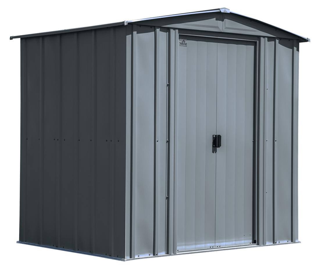 Classic Steel Storage Shed, 6X5, Charcoal