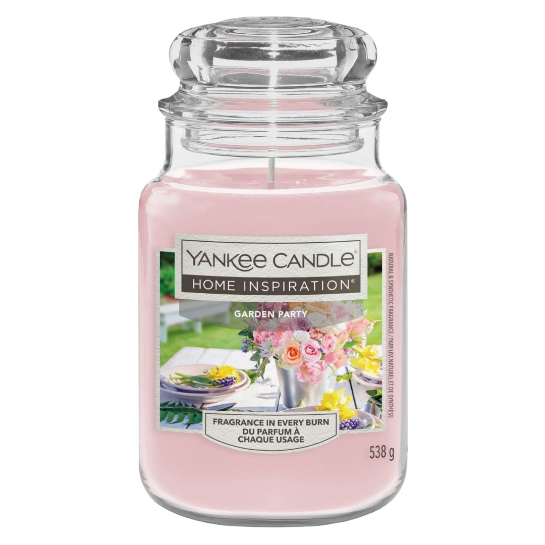 Yankee Candle Home Inspiration Scented Candle | Garden Party Large Jar Candle | Burn Time: up to 125 Hours | Perfect Gifts for Women