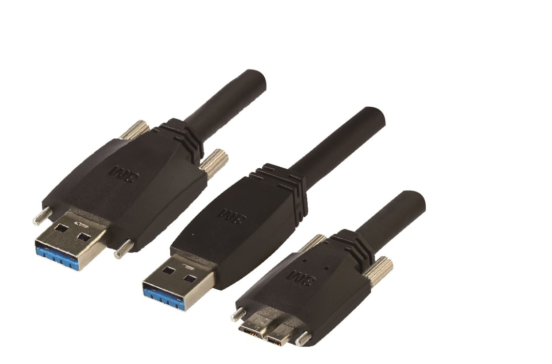 3M™ USB3 Vision Industrial Camera Kabelgarnitur, Serie 1U30G-MB, 1U30G-MB2U-SA1-300-CE, Schwarz, 5 Stück/Karton