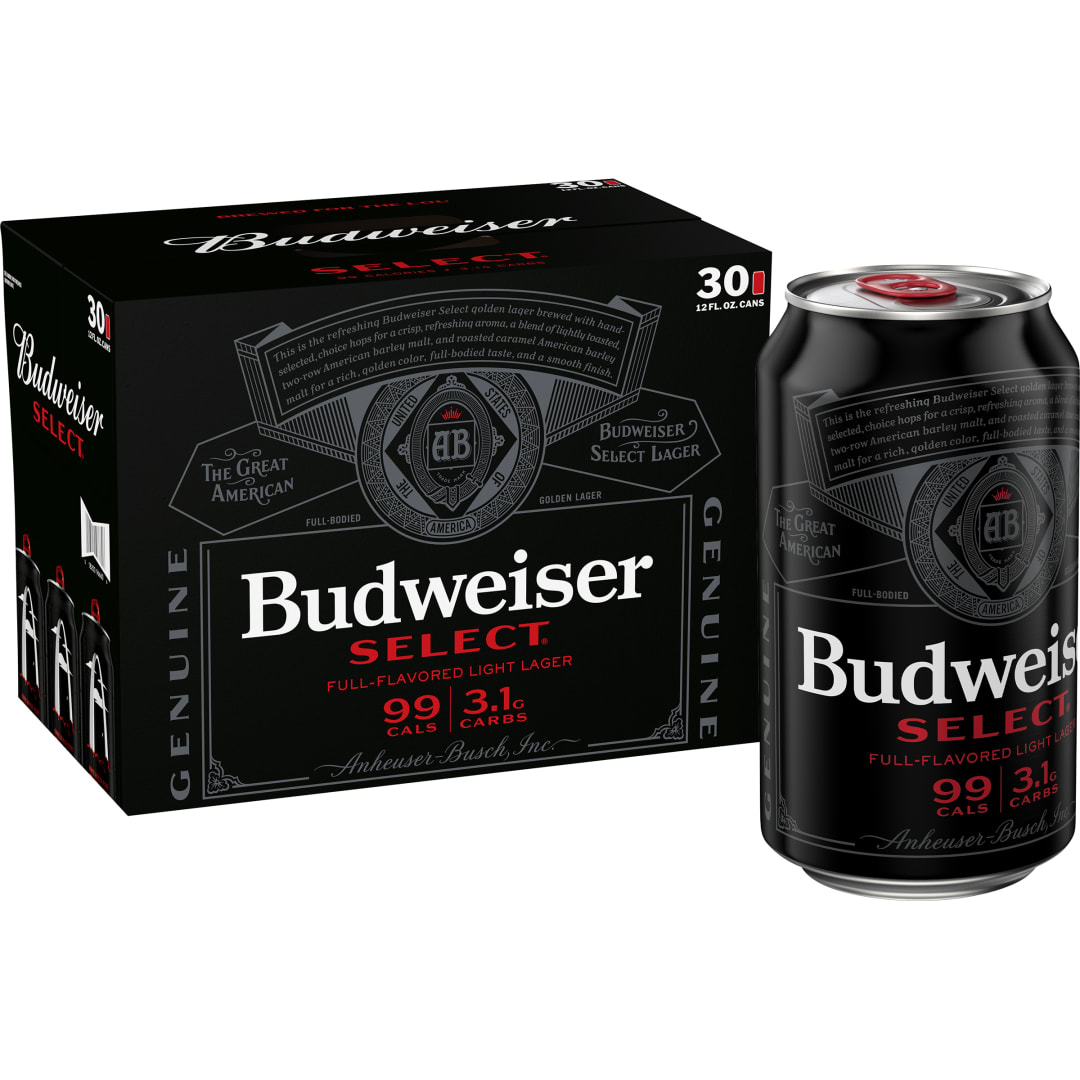 Budweiser Select Light Beer, 30 Pack 12 fl. oz. Cans, 4.3% ABV