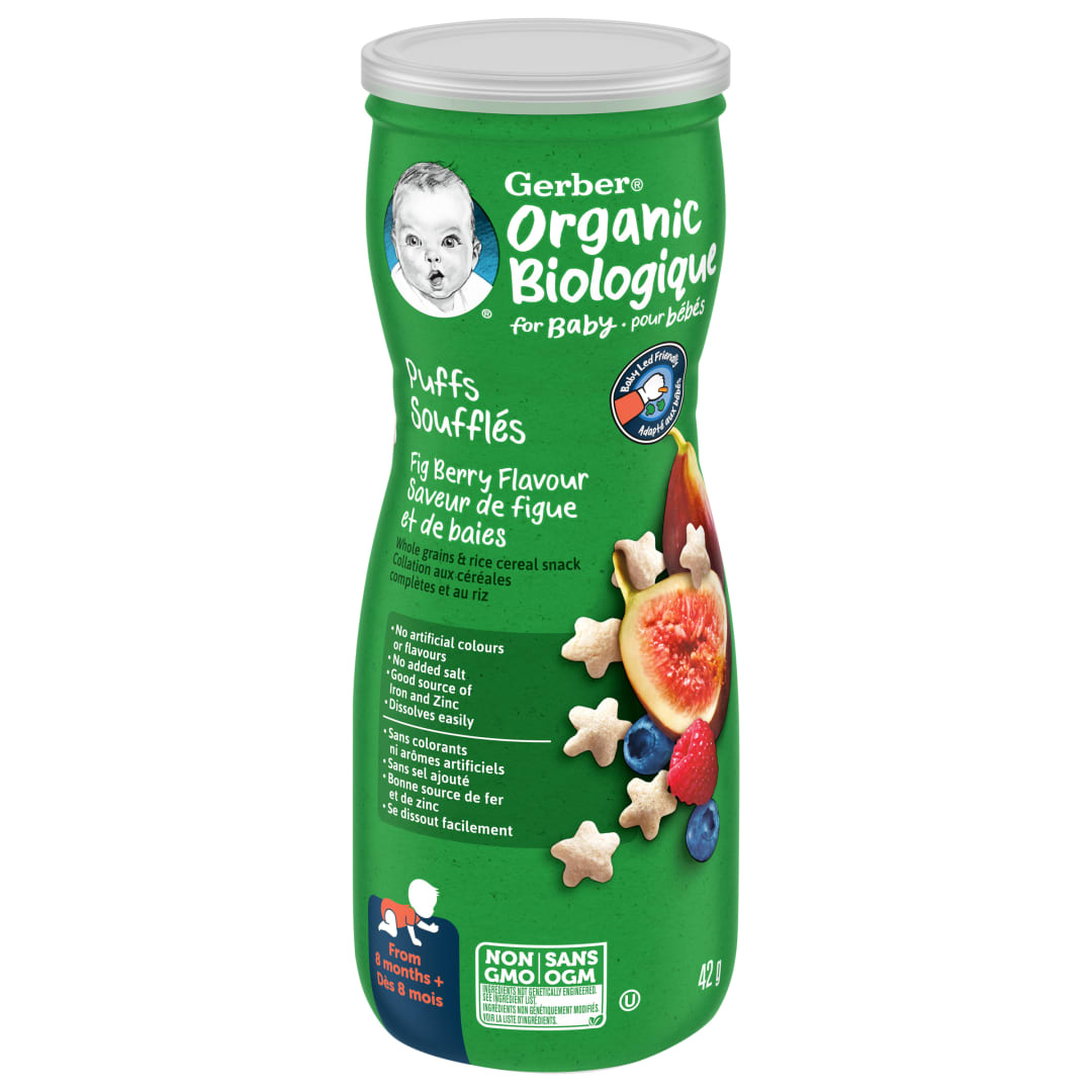 Gerber Organic Puffs Fig Berry 6x42g CA