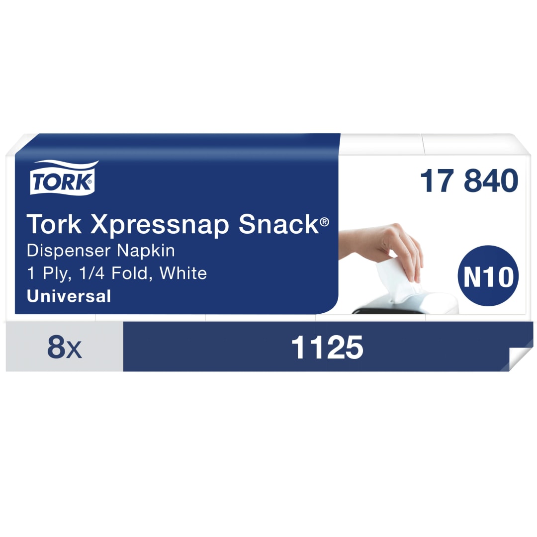Tork Xpressnap Snack® White Dispenser Napkin