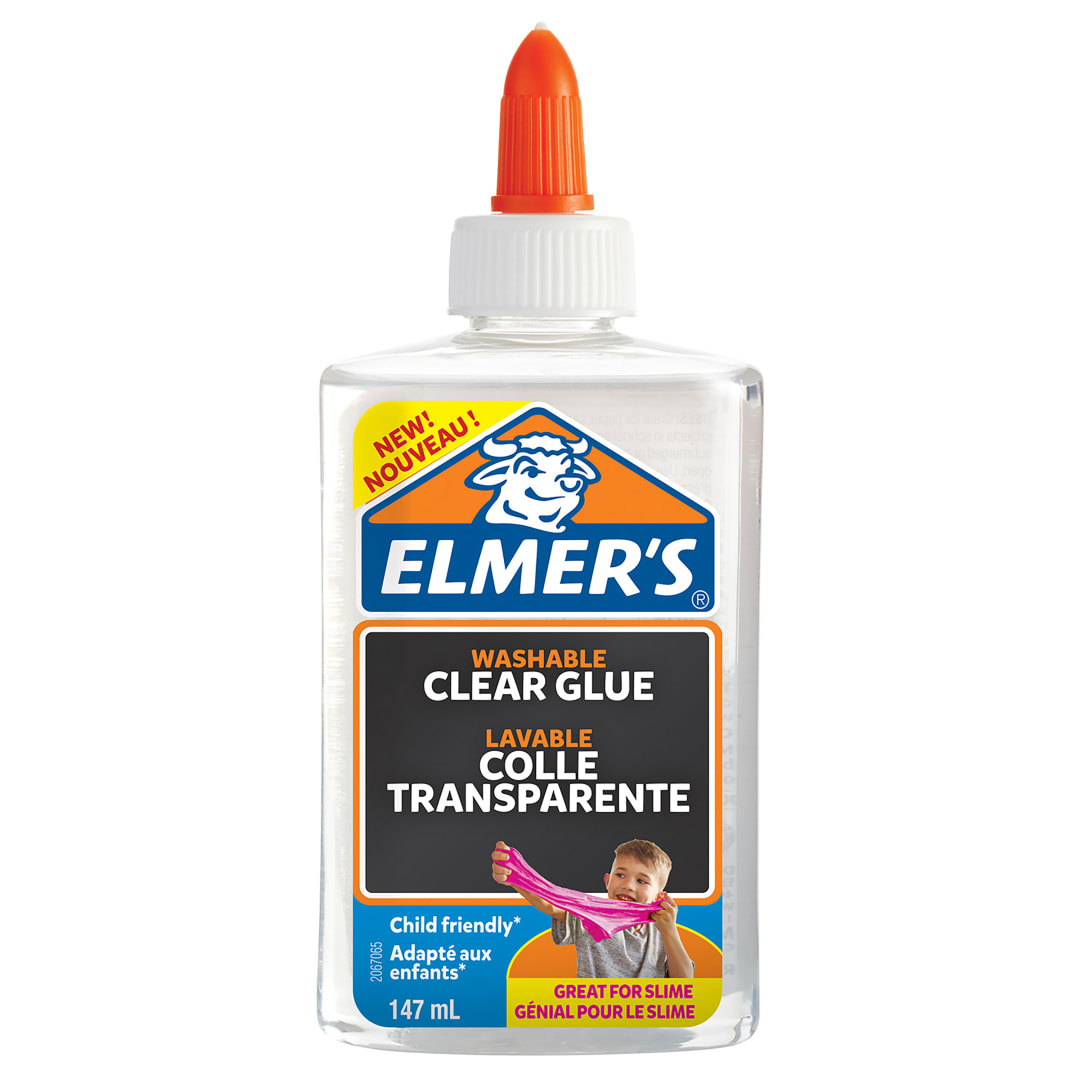 Elmer's pegamento transparentelavable y apto para niños de 147 ml; perfecto para hacer slime