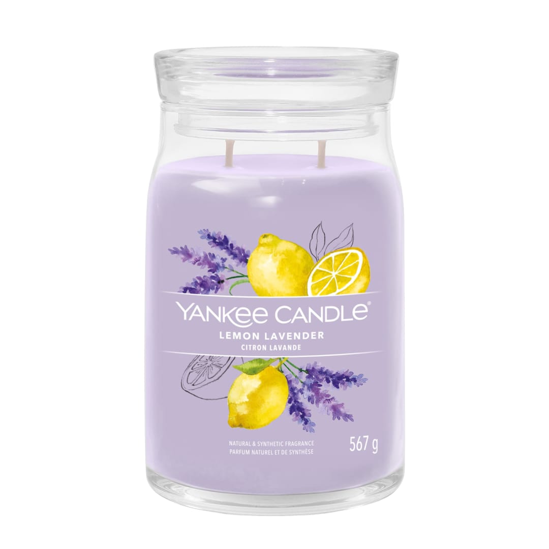 Yankee Candle® Signature Scented Candle | Lemon Lavender Large Jar Candle with Double Wicks | Soy Wax Blend