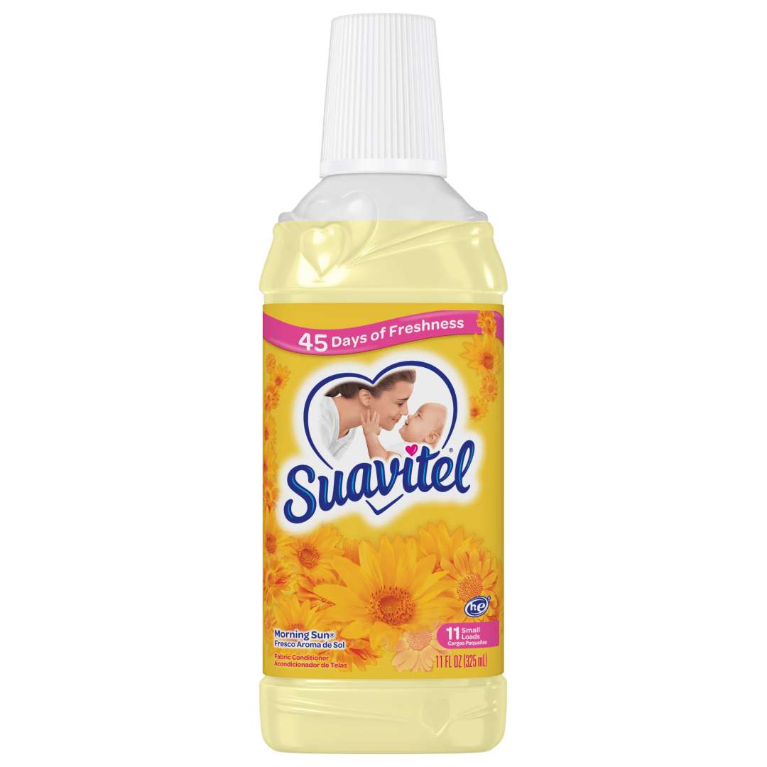 Suavitel Liquid Fabric Conditioner, Laundry Fabric Softener, Morning Sun Scent, 11 oz, Enough Liquid For 11 Small Loads