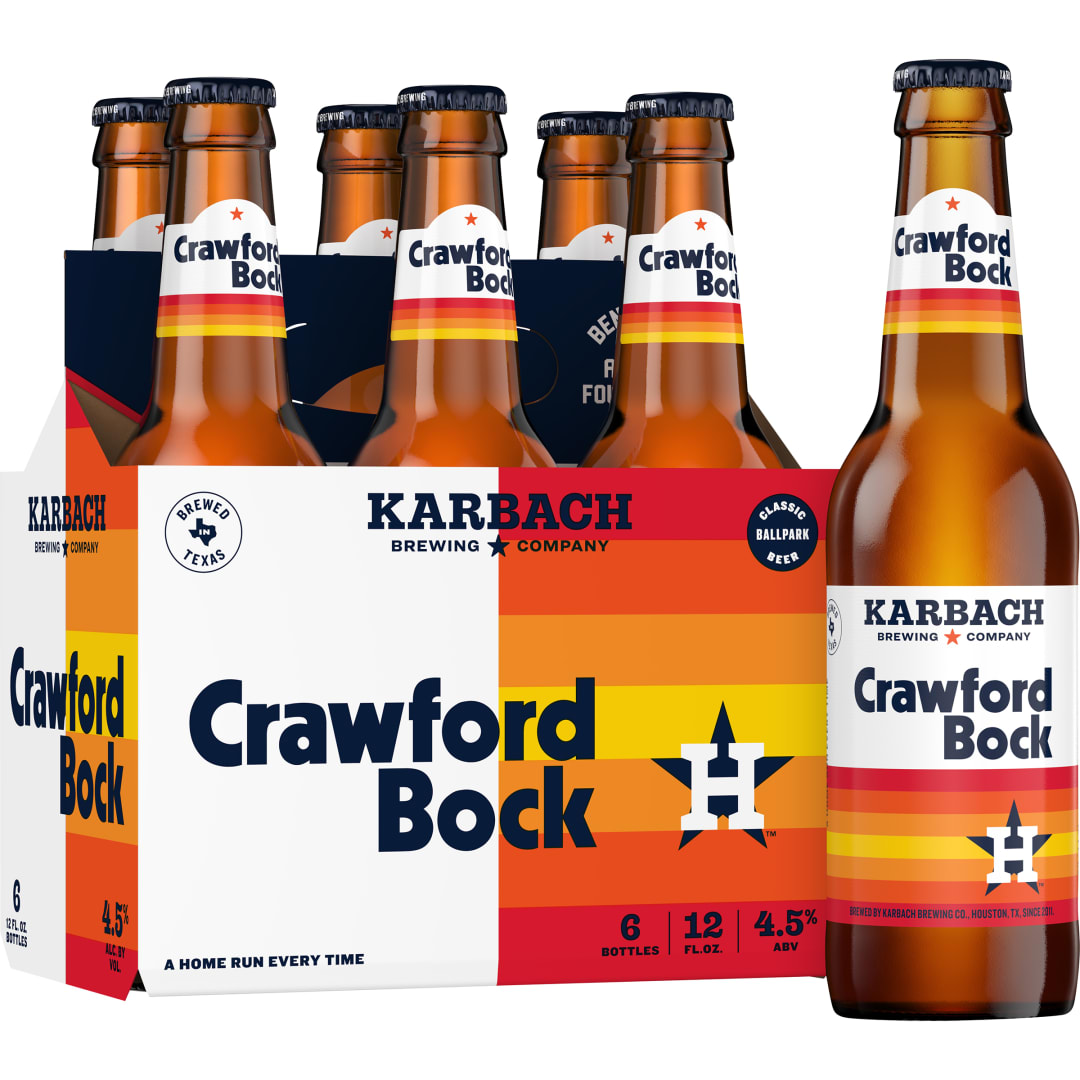 Karbach Brewing Co. Crawford Bock Beer, 6 Pack 12 oz. Bottles, 4.5% ABV