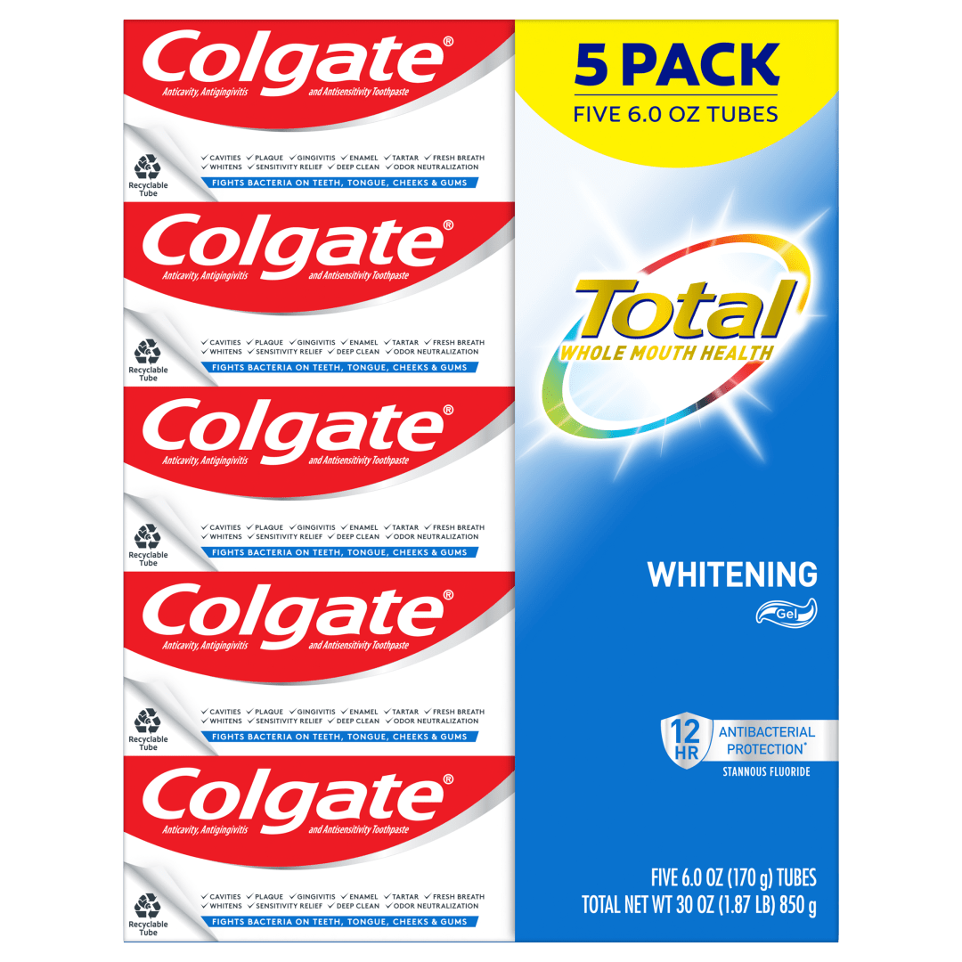 Colgate Total Whitening Gel Toothpaste 6.0 oz 5pk