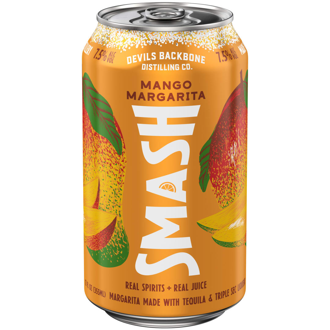Devils Backbone Tequila Smash Mango Margarita 12 oz Single CAN 7_5ABV - Plain Aluminum - Standard Gloss - Craft Direct