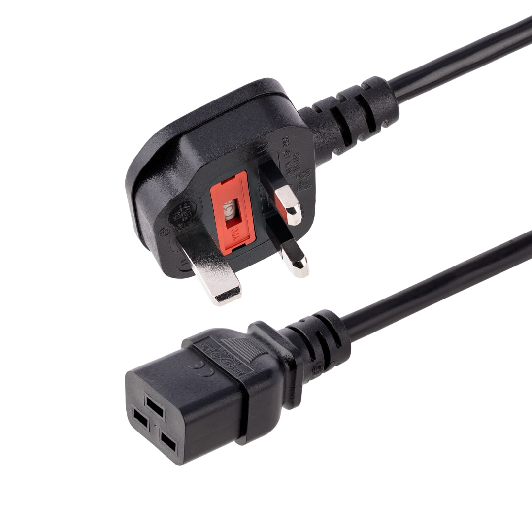 2m Computer Power Cord - BS-1363  to IEC 320 C19