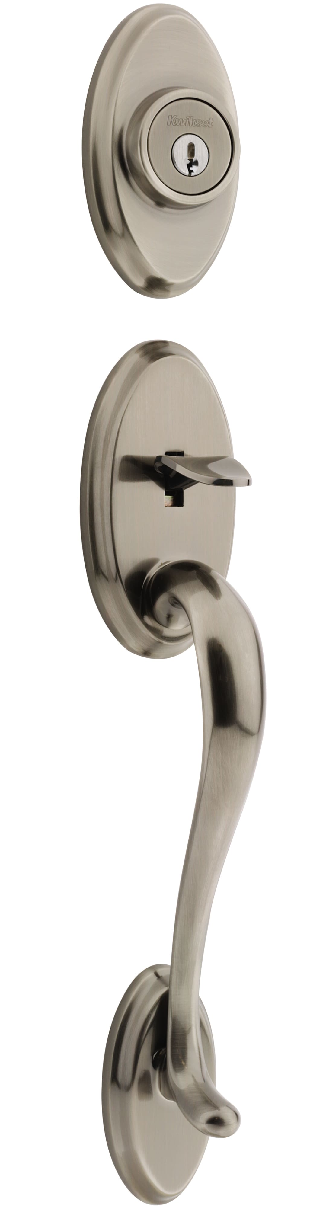 Shelburne Single Cylinder Exterior Only Handleset in Antique Nickel