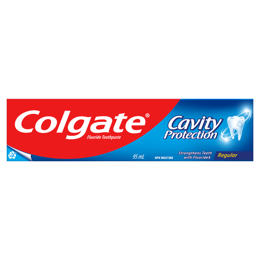 Colgate Cavity Protection Fluoride Toothpaste, Regular, 95 mL