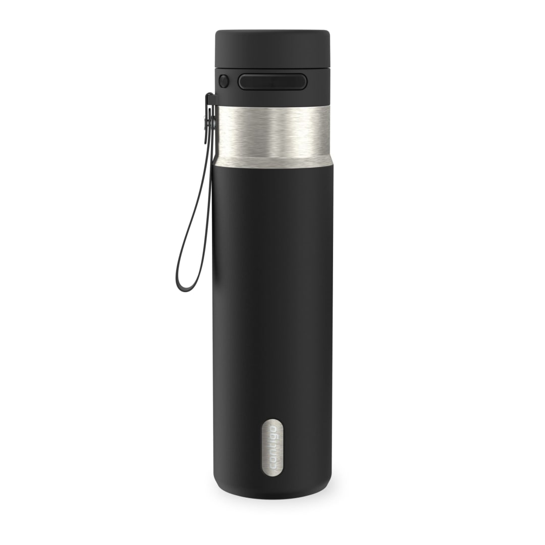 Contigo AutoPop 24 oz Leakproof Insulated Stainless Steel Water Bottle with Carry Strap and Shaker Ball