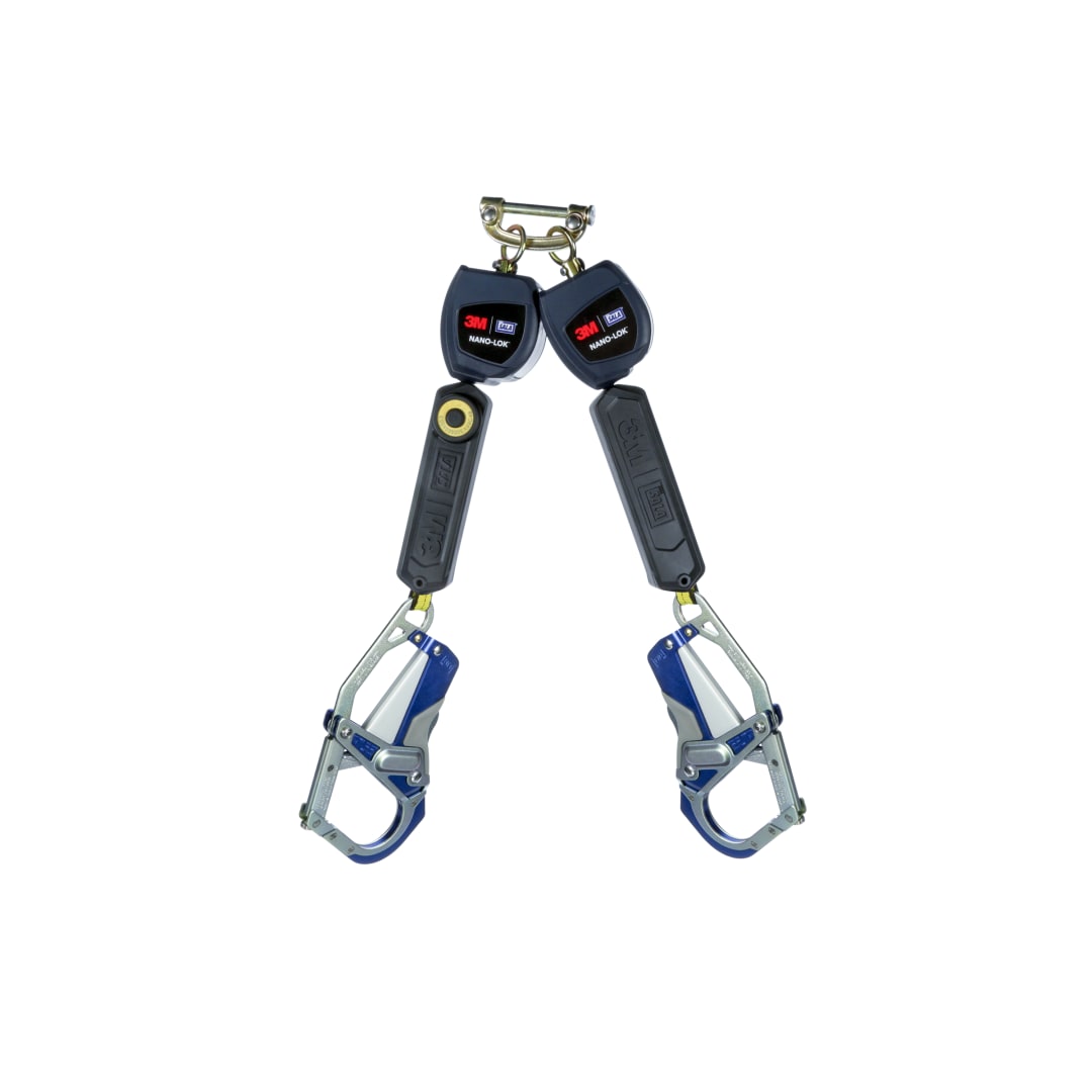 3M™ DBI-SALA® Nano-Lok™ Kişisel Geri Sarımlı Yaşam Hattı, çift kol, Dokuma, 1,8 m, 3101718
