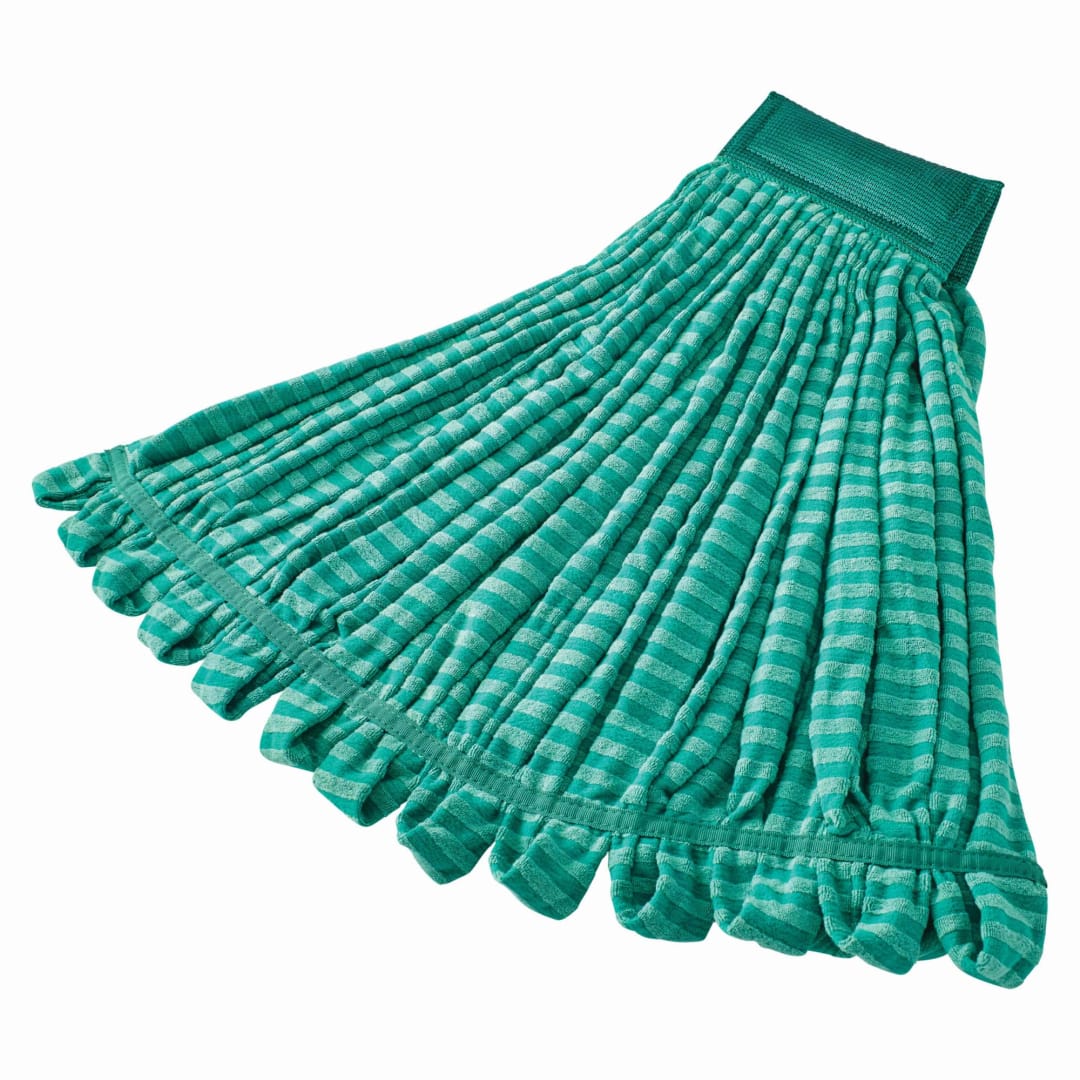 24 OZ Microfiber Tube Wet Mop, 5" Headband, Green