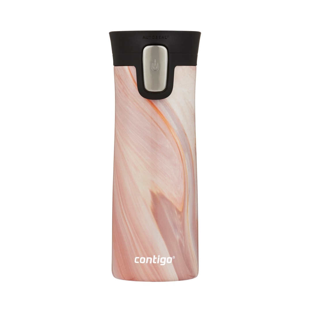Contigo® Pinnacle Stainless Steel Travel Mug with AUTOSEALLid, Pink Marble, 14 oz