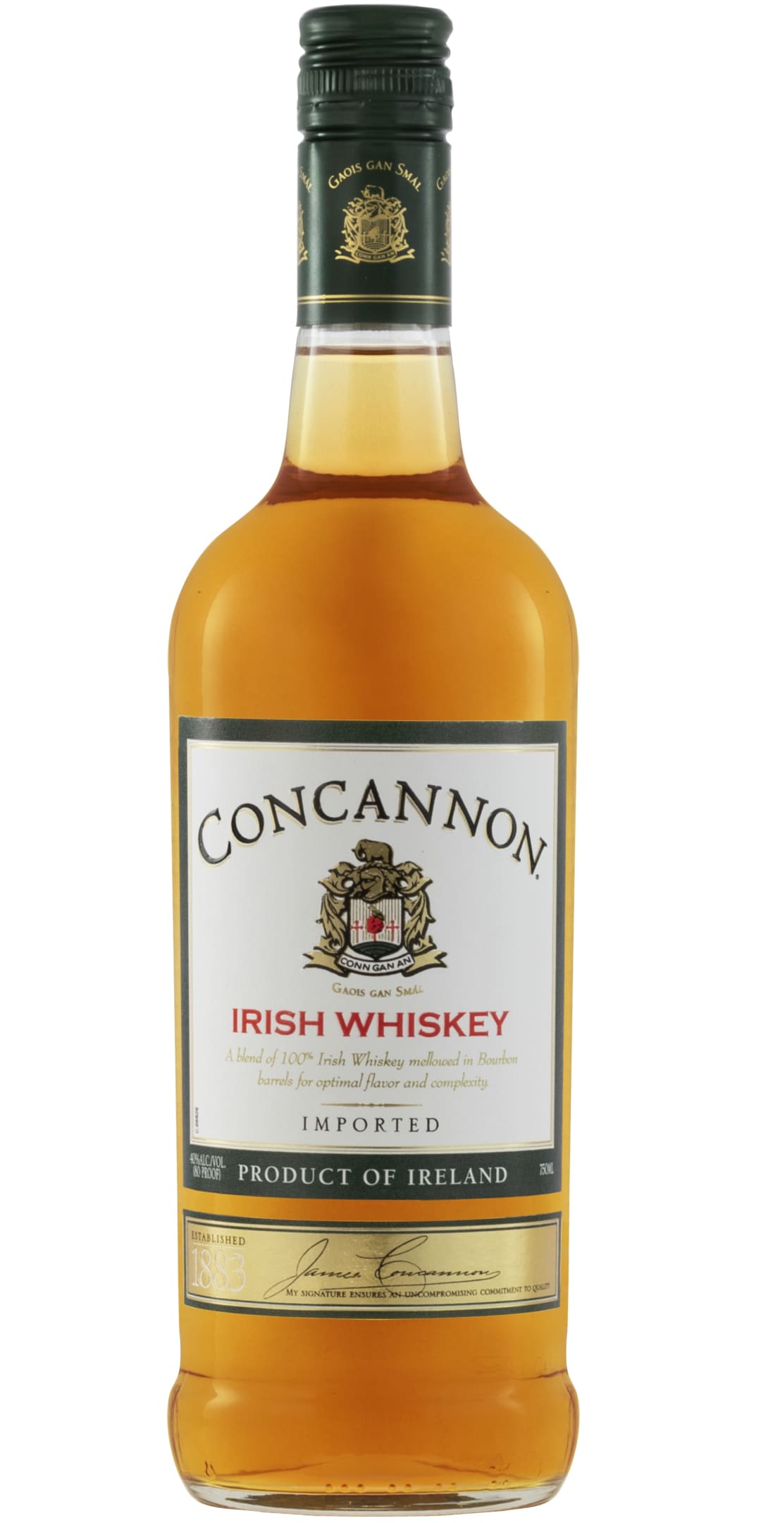 Concannon Irish Whiskey 750ml 80 Proof