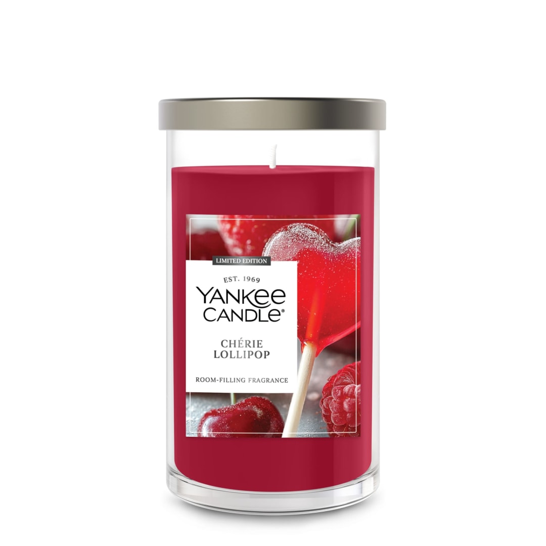 Yankee Candle Chérie Lollipop Medium Pillar Scented Candle
