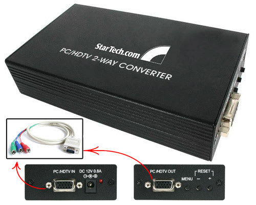 2-Way VGA to HDTV / HDTV to VGA Scaler / Converter