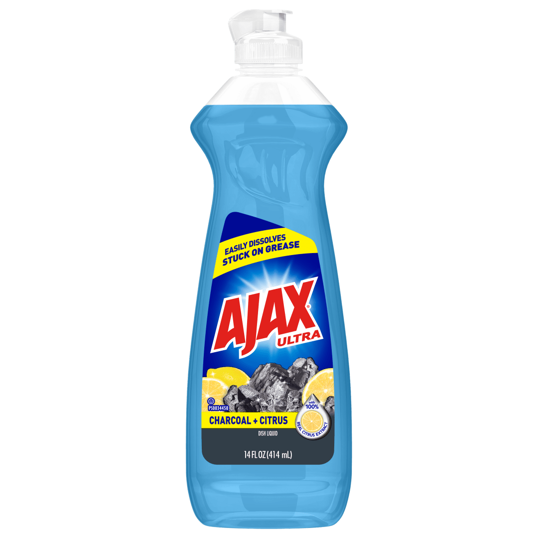 Ajax Liquid Dish Soap, Charcoal + Citrus - 14 Fluid Ounce