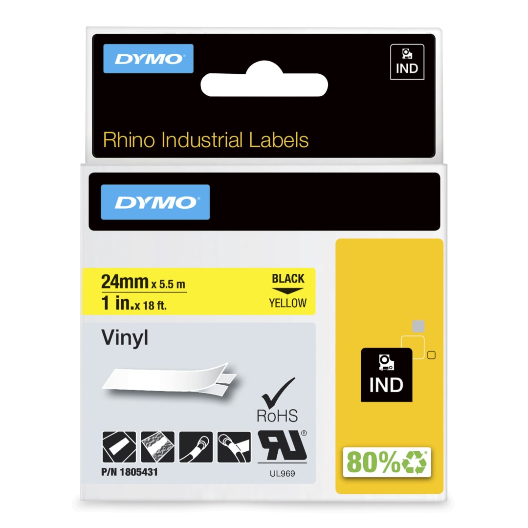 RHINO 1" YELLOW VINYL-24MM